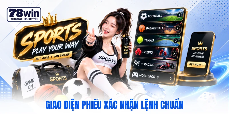 Giao diện phiếu xác nhận lệnh chuẩn Giao diện phiếu xác nhận lệnh chuẩn